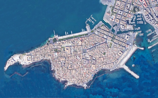 Map of Ortigia Syracuse street food tour stops in Sicily